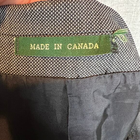 Lauren Ralph Lauren Tweed Blazer Men's 43R 100% Wool Charcoal Gray Suit Jacket - Picture 7 of 7